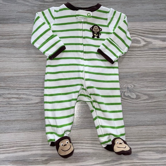 ⭐Carter’s Baby Boys Monkey Sleep & Play Size Newborn⭐ - Picture 1 of 4